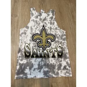 47 brand vintage tubular Small New Orleans Saints tank Top Tie Dye